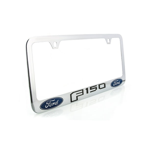 Ford Logo Chrome Plated Metal License Plate Frame Holder Ford Logo Chrome Plated Metal License Plate Frame Holder
